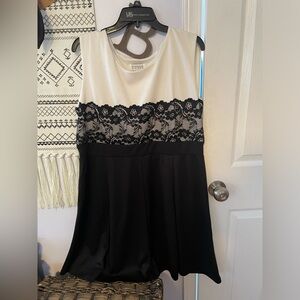 Beautiful black and white dress